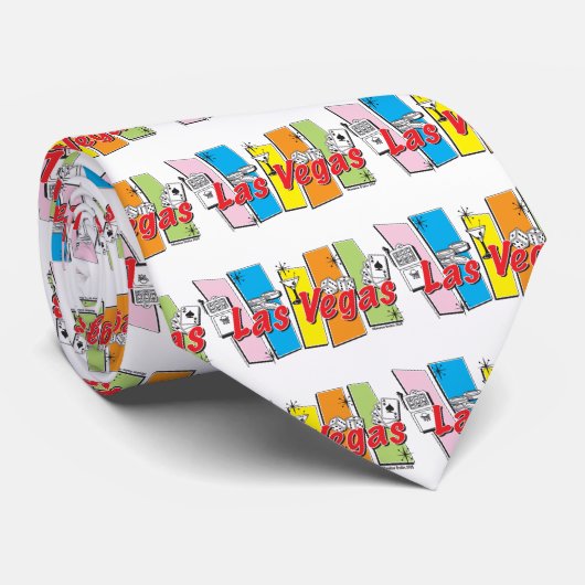 Las-Vegas-Retro Stropdas (Opgerold)