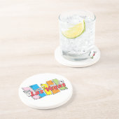 Las-Vegas-Retro Zandsteen Onderzetter (Zijkant)