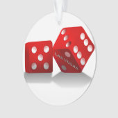 Las Vegas Rode Dobbelstenen Ornament (voorkant)