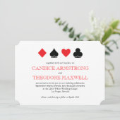 Las Vegas Rode kaartpak Huwelijksuitnodiging Kaart (Staand voorkant)