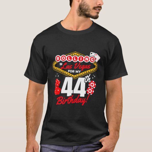 Las Vegas Rolling in Vegas 44th T-shirt (Voorkant)