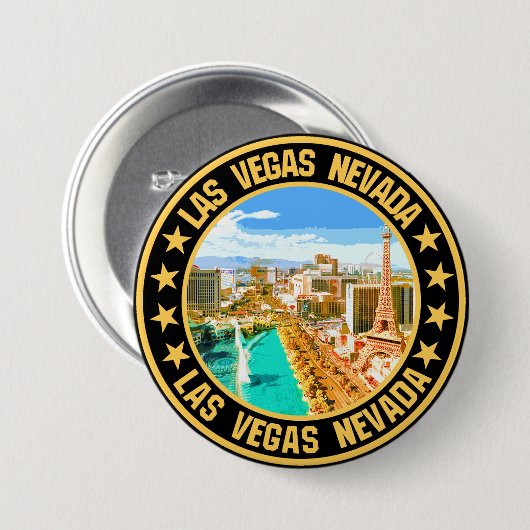 Las vegas ronde button 7,6 cm (Voorkant /achterkant)