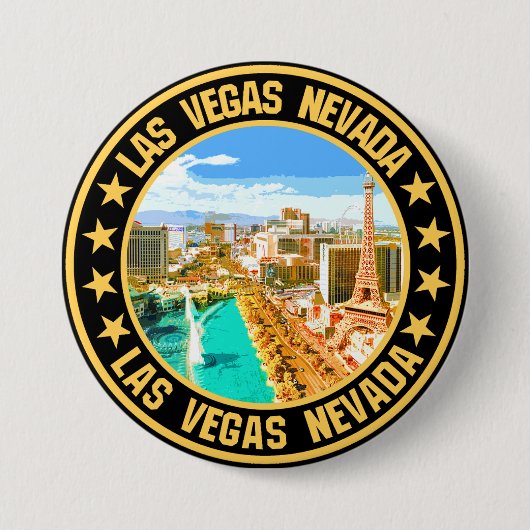 Las vegas ronde button 7,6 cm (Voorkant)