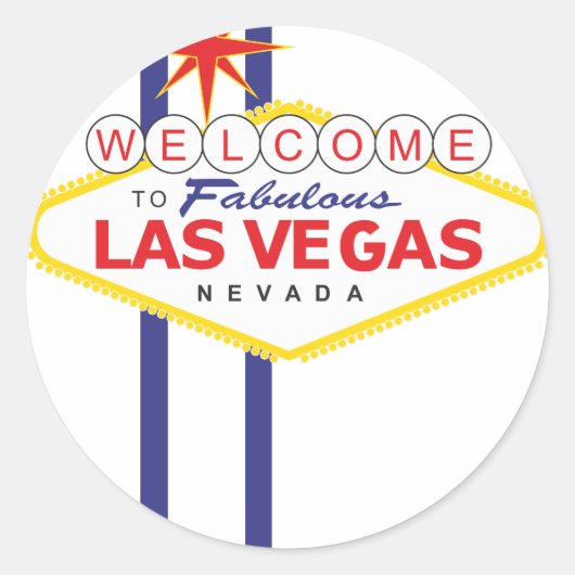 las vegas ronde sticker (Voorkant)