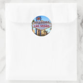Las Vegas Ronde Sticker (Tas)