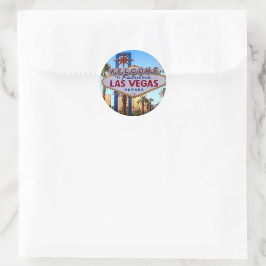 Las Vegas Ronde Sticker (Tas)