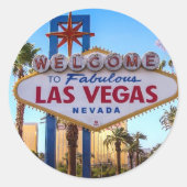 Las Vegas Ronde Sticker (Voorkant)