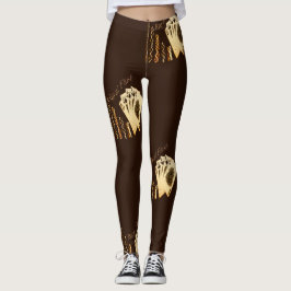 Las Vegas Royal Flush-kaarten en Chips Poker Leggings