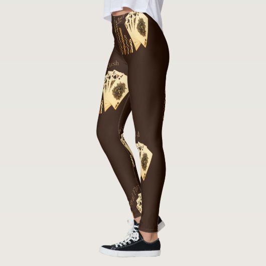 Las Vegas Royal Flush-kaarten en Chips Poker Leggings (Links)
