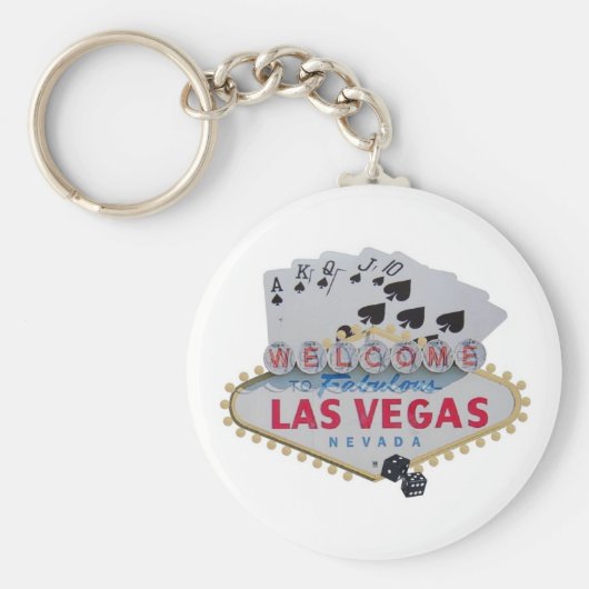 Las Vegas Royal Flush Sleutelhanger met een set do (Voorkant)
