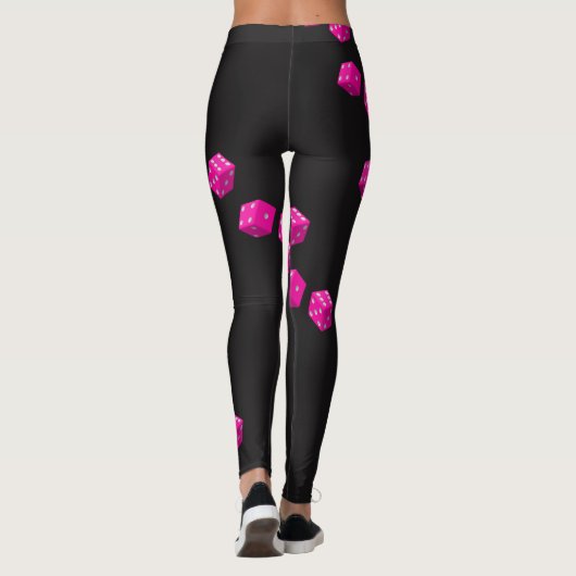 Las Vegas Roze Dice Let the Good Times Roll Leggings (Achterkant)