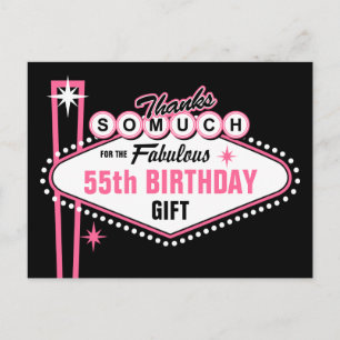 Las Vegas Roze Hartelijk dank Briefkaart