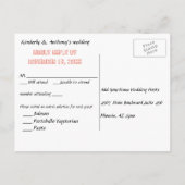 Las Vegas RSVP bruiloft receptie Uitnodiging Briefkaart (Achterkant)