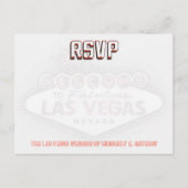 Las Vegas RSVP bruiloft receptie Uitnodiging Briefkaart (Voorkant)
