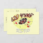 Las Vegas RSVP Guest Reply Enclosure (Voorkant / Achterkant)