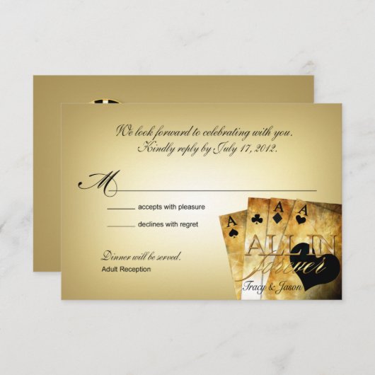 Las Vegas RSVP (neem contact met me op om 4u te pe (Voorkant / Achterkant)