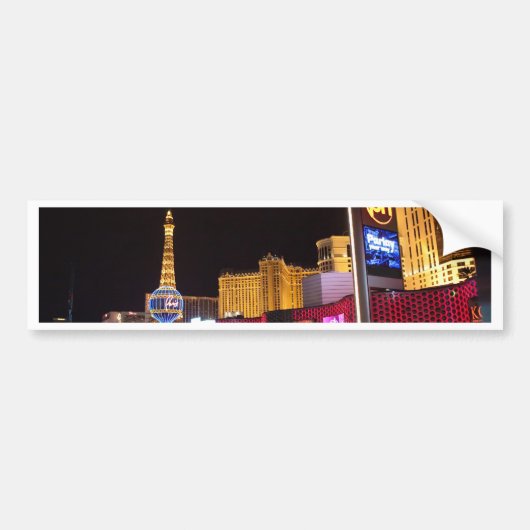 Las Vegas 's nachts Bumpersticker (Voorkant)