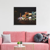Las Vegas 's nachts Canvas Afdruk (Insitu (Woonkamer))