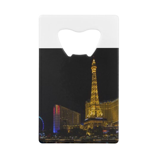 Las Vegas 's nachts Creditkaart Flessenopener (Achterkant)