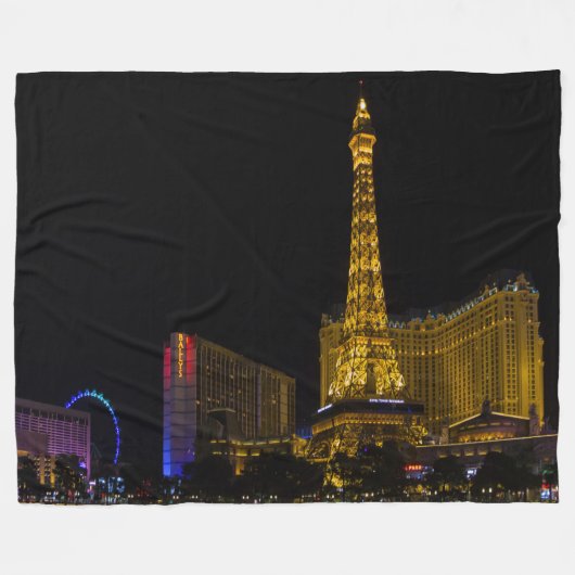 Las Vegas 's nachts Fleece Deken (Voorkant (Horizontaal))