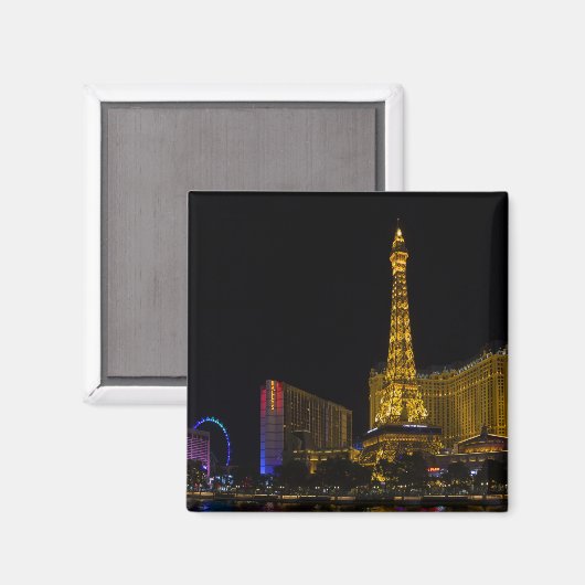 Las Vegas 's nachts Magneet (Voorkant / Achterkant)