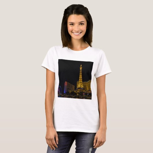 Las Vegas 's nachts T-shirt (Voorkant volledig)