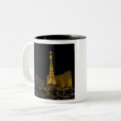Las Vegas 's nachts Tweekleurige Koffiemok (Voorkant links)