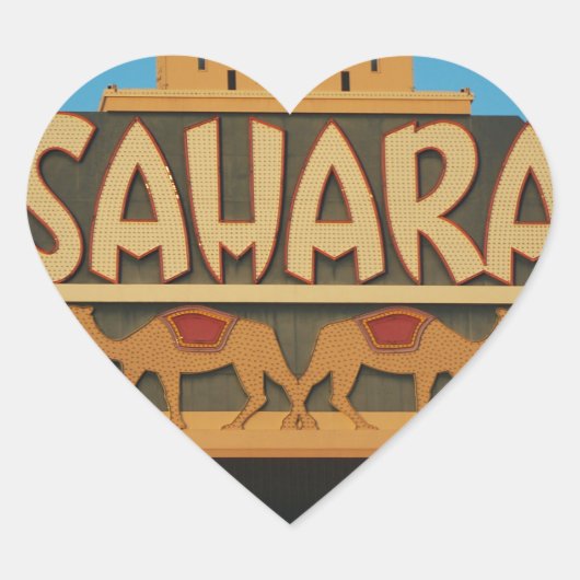 Las Vegas Sahara Casino Landmark Architecture Hart Sticker (Voorkant)