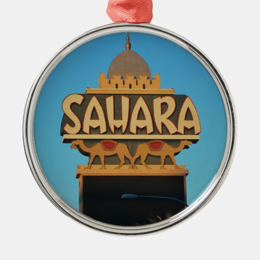 Las Vegas Sahara Casino Landmark Architecture Metalen Ornament (Voorkant)