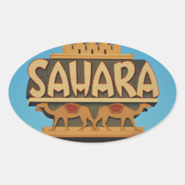 Las Vegas Sahara Casino Landmark Architecture Ovale Sticker