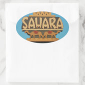 Las Vegas Sahara Casino Landmark Architecture Ovale Sticker (Tas)