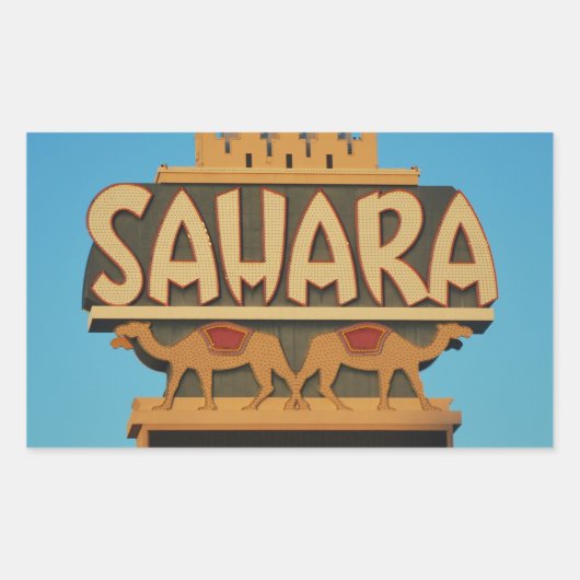 Las Vegas Sahara Casino Landmark Architecture Rechthoekige Sticker (Voorkant)