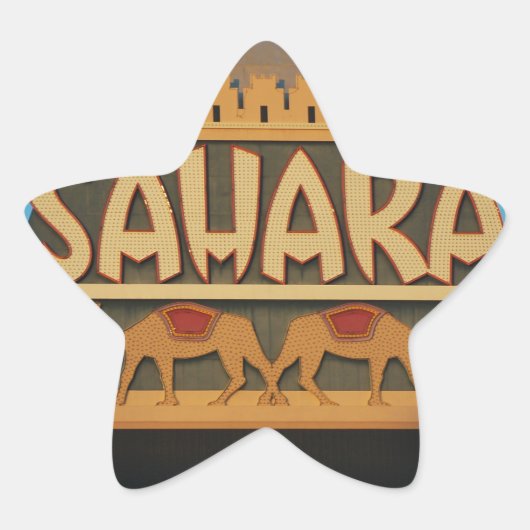 Las Vegas Sahara Casino Landmark Architecture Ster Sticker (Voorkant)