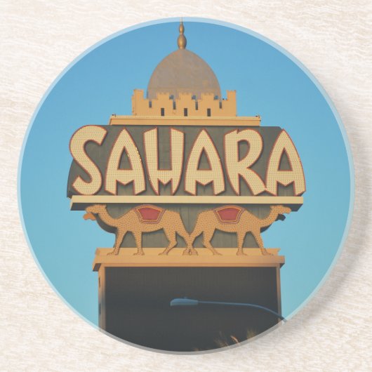 Las Vegas Sahara Casino Landmark Architecture Zandsteen Onderzetter (Voorkant)