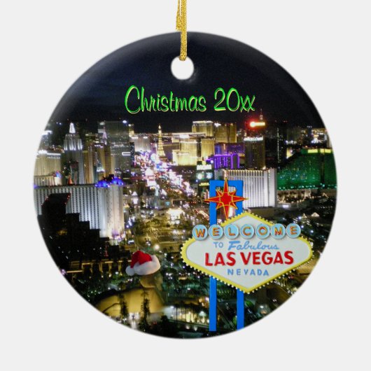 Las Vegas Santa Clause Ornament (Achterkant)