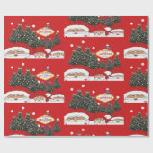 Las Vegas Santas Merry kerstwrapping Paper Cadeaupapier (Vlak)