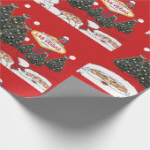 Las Vegas Santas Merry kerstwrapping Paper Cadeaupapier (Hoek)