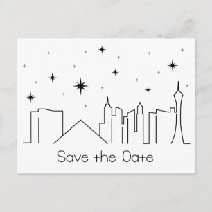 Las Vegas Save the Date Aankondigingskaart