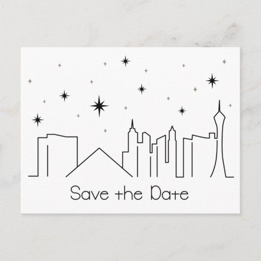 Las Vegas Save the Date Aankondigingskaart (Voorkant)
