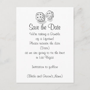 Las Vegas Save the Date Aankondigingskaart