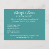 Las Vegas Save The Date (Aqua) Aankondigingskaart (Achterkant)