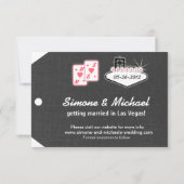 Las Vegas Save the Date Bagage Label (Achterkant)