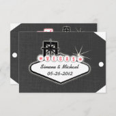 Las Vegas Save the Date Bagage Label (Voorkant / Achterkant)