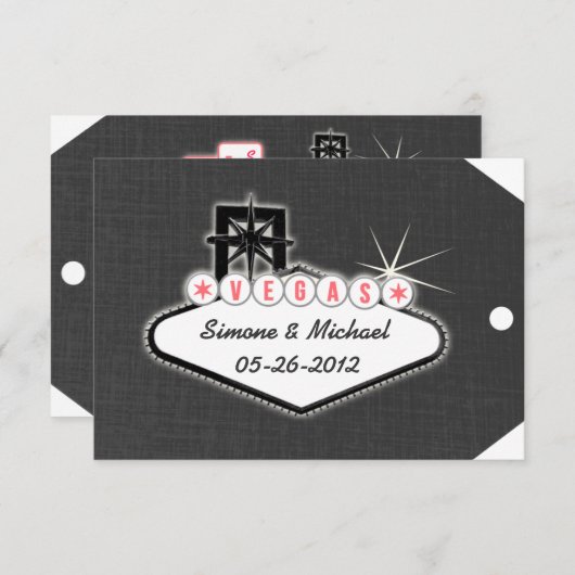 Las Vegas Save the Date Bagage Label (Voorkant / Achterkant)