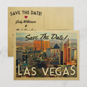 Las Vegas Save The Date  Briefkaarten (Voorkant / Achterkant)