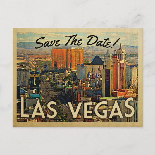 Las Vegas Save The Date  Briefkaarten (Voorkant)