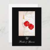 Las Vegas Save the Date Briefkaarten Monogrammen (Voorkant / Achterkant)