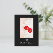 Las Vegas Save the Date Briefkaarten Monogrammen (Staand voorkant)