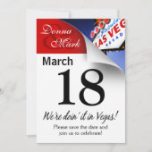 Las Vegas Save the Date Calendar Page (Voorkant)