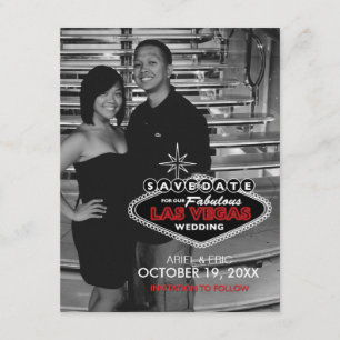 Las Vegas Save-the-Date Custom Briefkaart